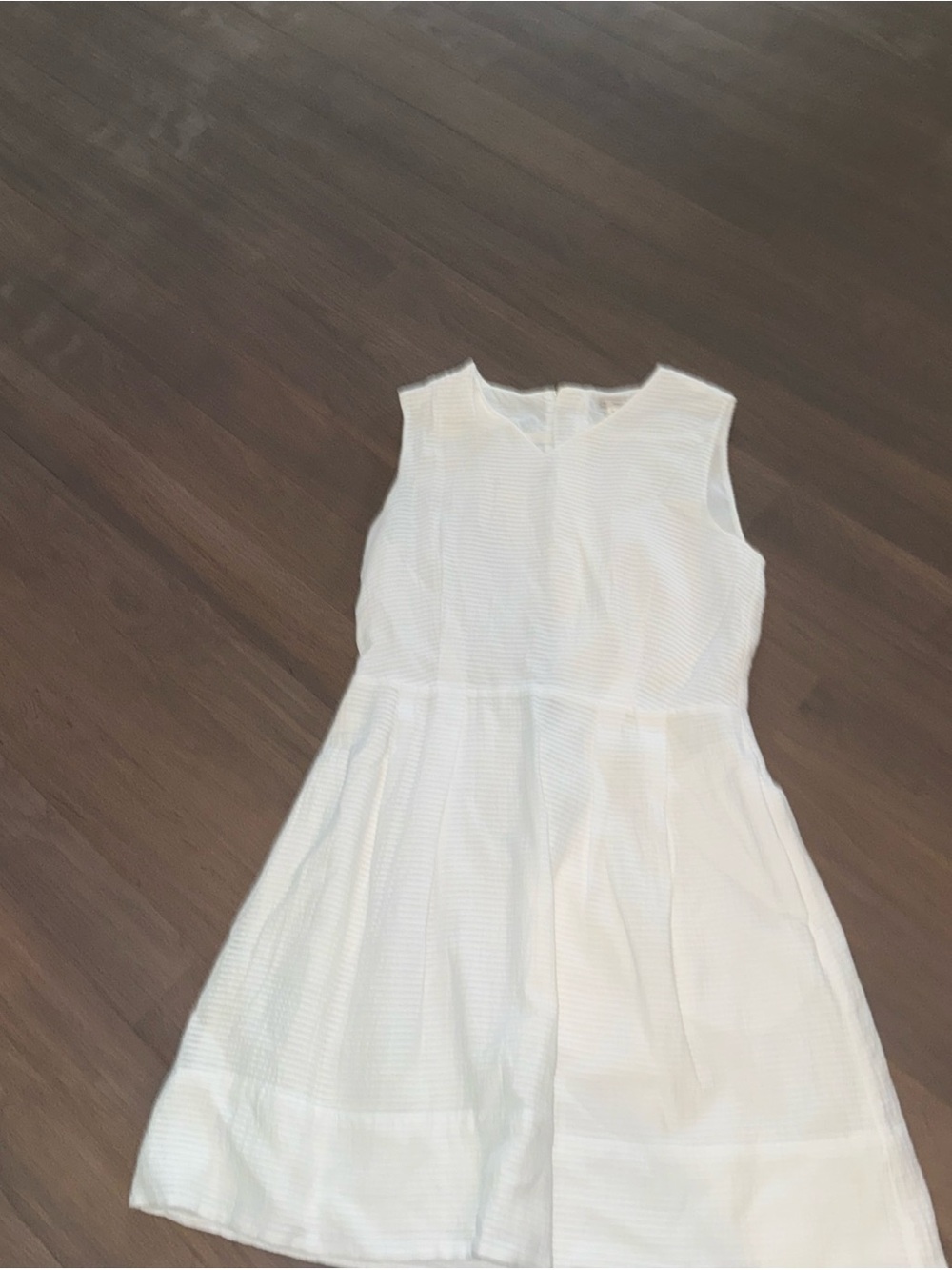 GAP White Sleeveless Fit-and-Flare Dress
